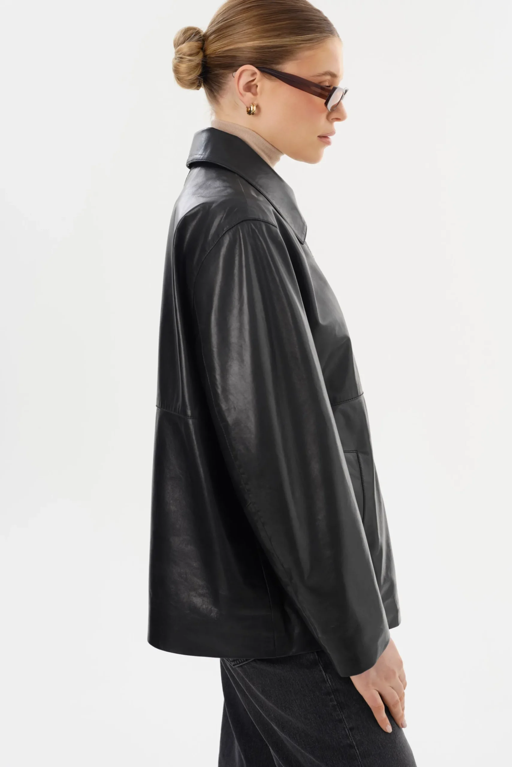 Discount LAMARQUE PRESLEY | Leather Shacket Black