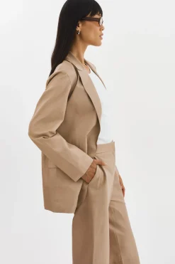 Discount LAMARQUE QUIRINA | Leather Blazer Beige