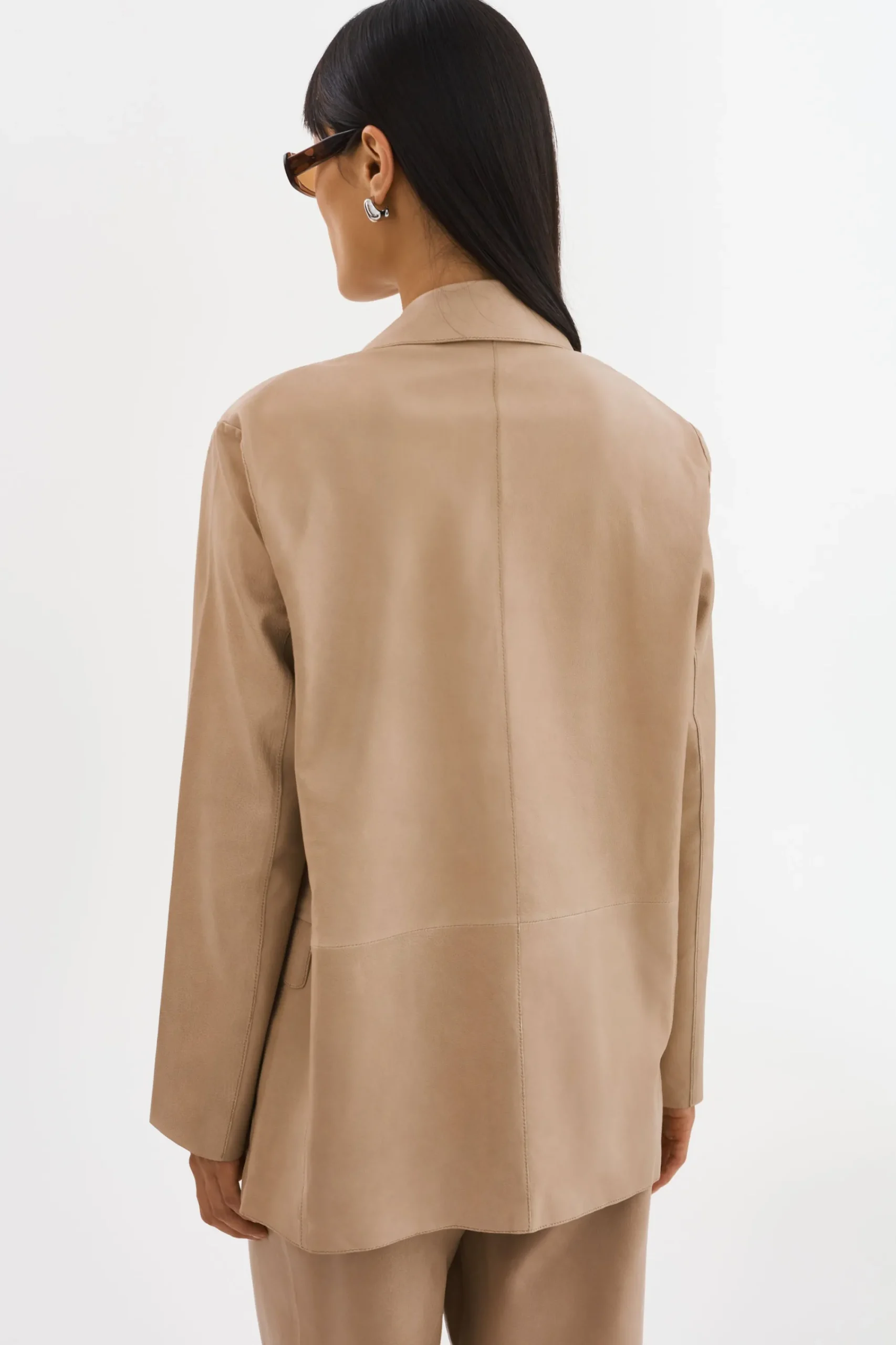 Discount LAMARQUE QUIRINA | Leather Blazer Beige