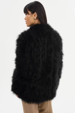 Best Sale LAMARQUE RABEA | Feather Coat Black