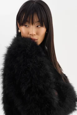Best Sale LAMARQUE RABEA | Feather Coat Black