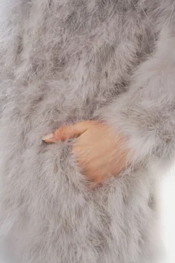 Sale LAMARQUE RABEA | Feather Coat Light Grey