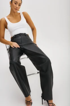 Best Sale LAMARQUE RIDA | Horseshoe Leather Pants Black