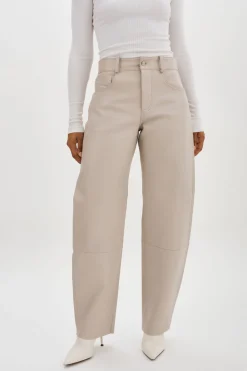 Discount LAMARQUE RIDA | Horseshoe Leather Pants Oat