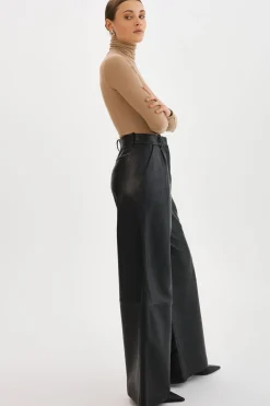 Store LAMARQUE ROSSA | Wide Leg Leather Trousers Black