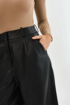 Store LAMARQUE ROSSA | Wide Leg Leather Trousers Black