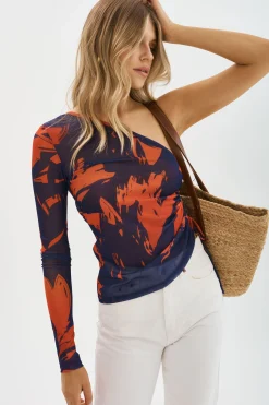 Best LAMARQUE SELA | Mesh One Shoulder Top Floral