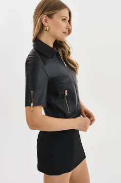 Best Sale LAMARQUE SEVANA | Reversible Leather Jacket Black/Gold