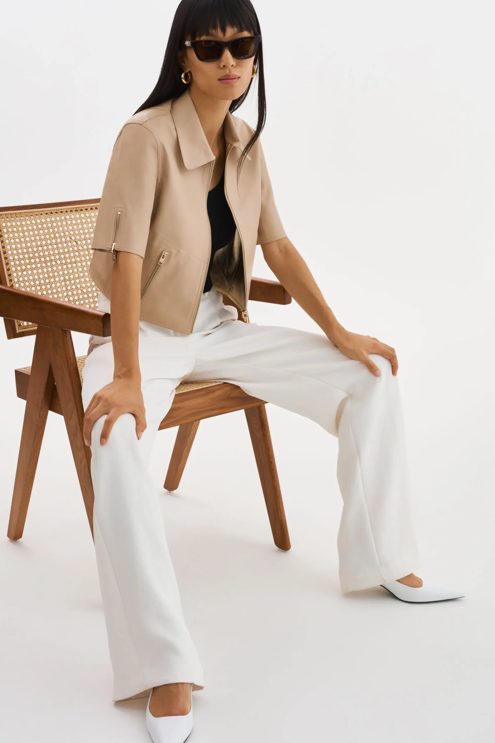Store LAMARQUE SEVANA | Reversible Leather Jacket Wheat/Gold