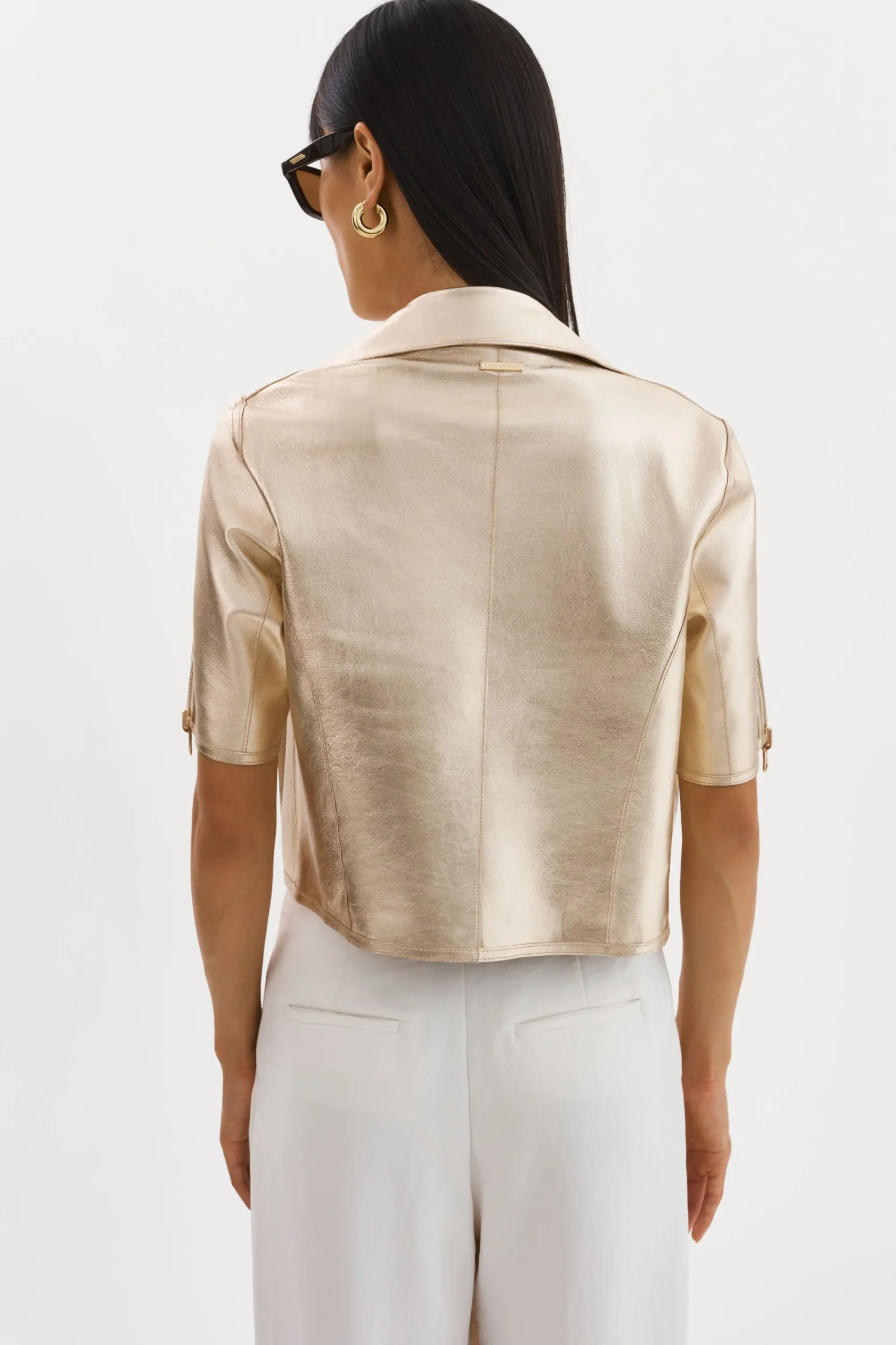 Store LAMARQUE SEVANA | Reversible Leather Jacket Wheat/Gold