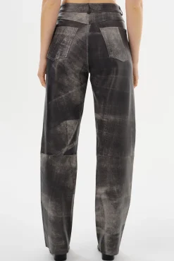 Clearance LAMARQUE SHANNON | Leather Pants Fossil Grey