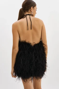 Clearance LAMARQUE SOLVEIG | Feather Dress Black