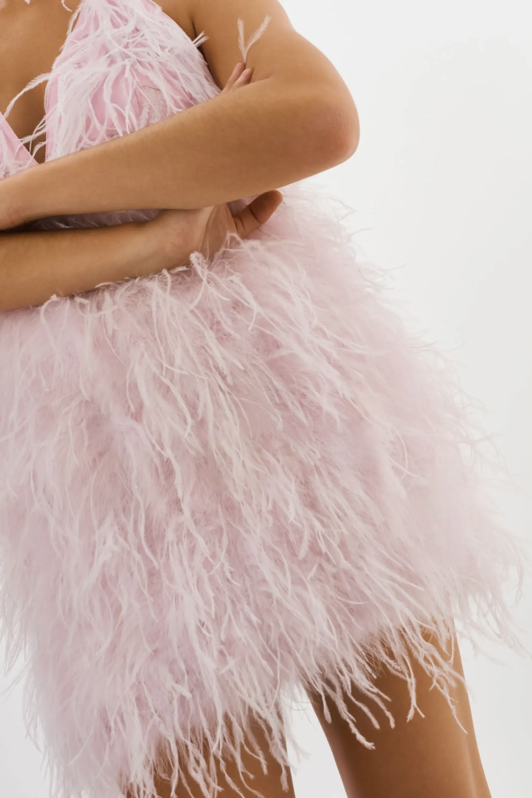 Fashion LAMARQUE SOLVEIG | Feather Dress Pink Parasol