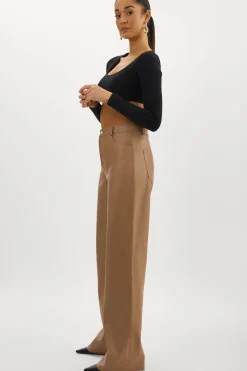 Best Sale LAMARQUE TAVI | Faux Leather Pants MOCHA