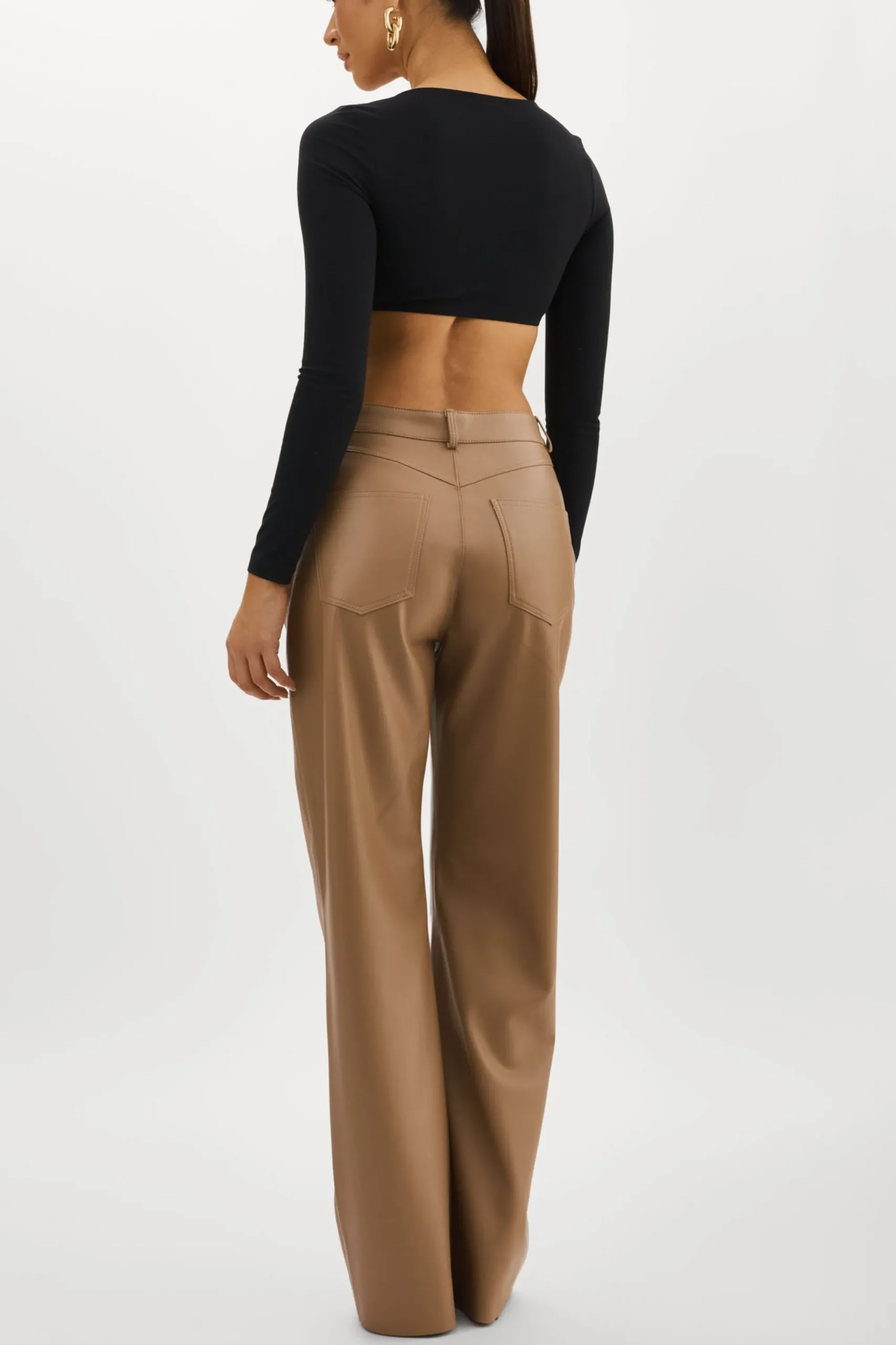 Best Sale LAMARQUE TAVI | Faux Leather Pants MOCHA