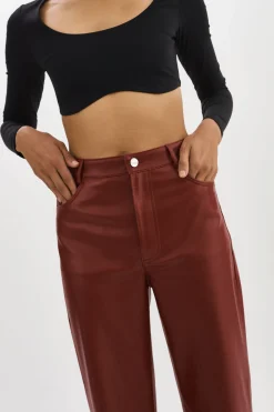 Sale LAMARQUE TAVI | Faux Leather Pants SYRAH
