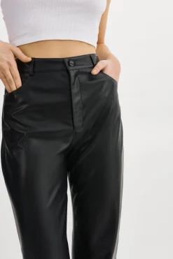 Discount LAMARQUE TAVI Faux Leather Pants Black