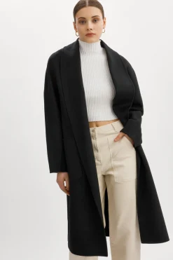 Cheap LAMARQUE THARA | Shawl Collar Wool Coat Black