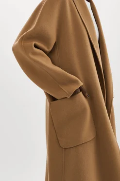 Sale LAMARQUE THARA | Shawl Collar Wool Coat Camel