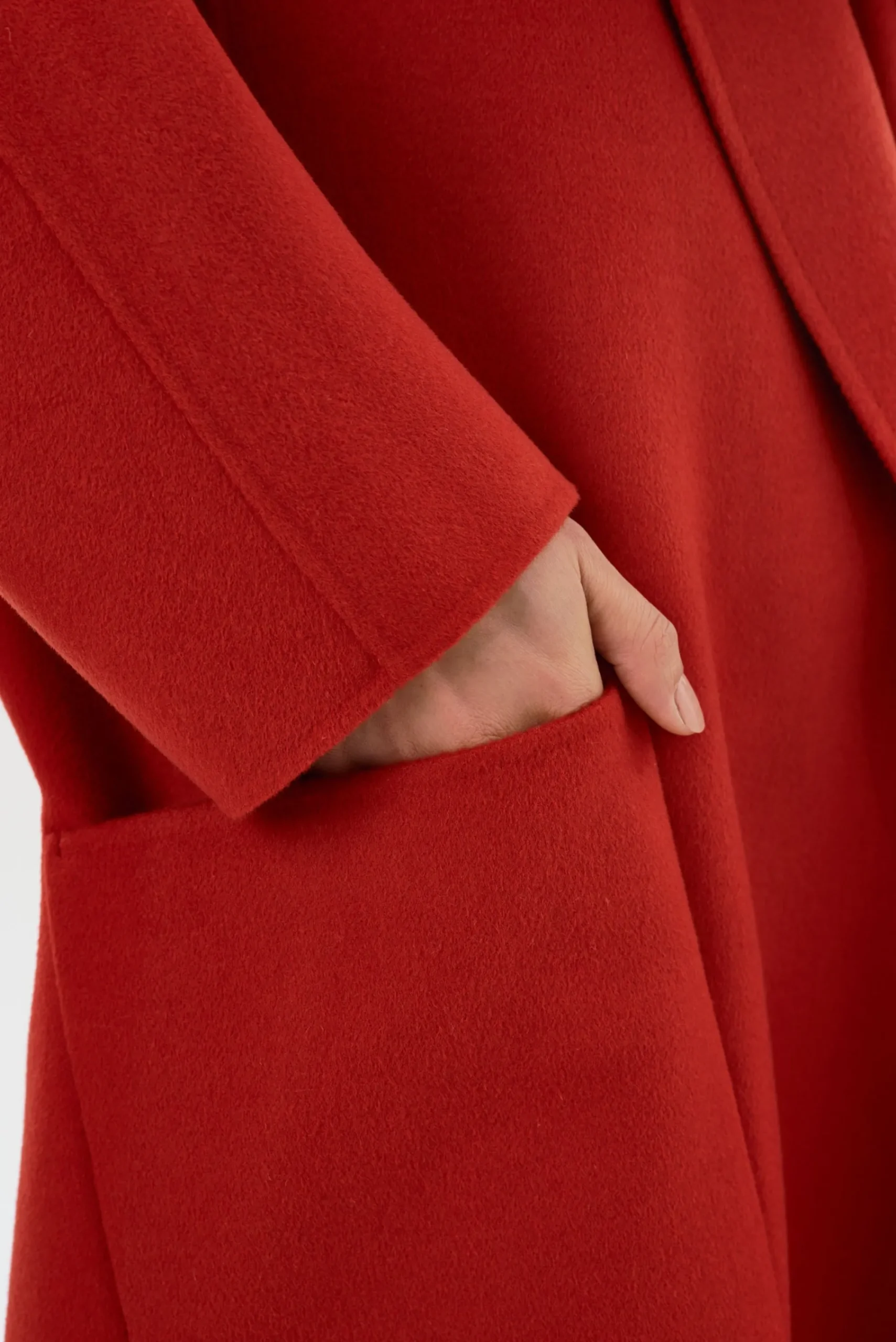 Best Sale LAMARQUE THARA | Shawl Collar Wool Coat Crimson