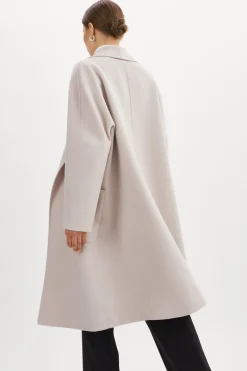 Store LAMARQUE THARA | Shawl Collar Wool Coat Feather Grey
