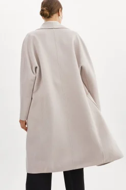 Store LAMARQUE THARA | Shawl Collar Wool Coat Feather Grey