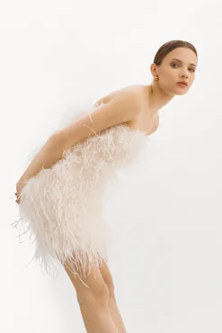 Online LAMARQUE TRIANA | Feather Dress BONE