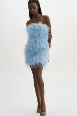 Best LAMARQUE TRIANA | Feather Dress Powder blue