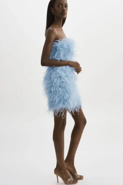 Best LAMARQUE TRIANA | Feather Dress Powder blue