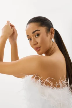 Flash Sale LAMARQUE TRIANA | Feather Dress WHITE