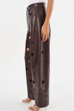 Sale LAMARQUE VENTANA | Recycled Leather Pants Mahogany