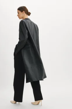 Shop LAMARQUE WILHELMINA | Leather Trench Black