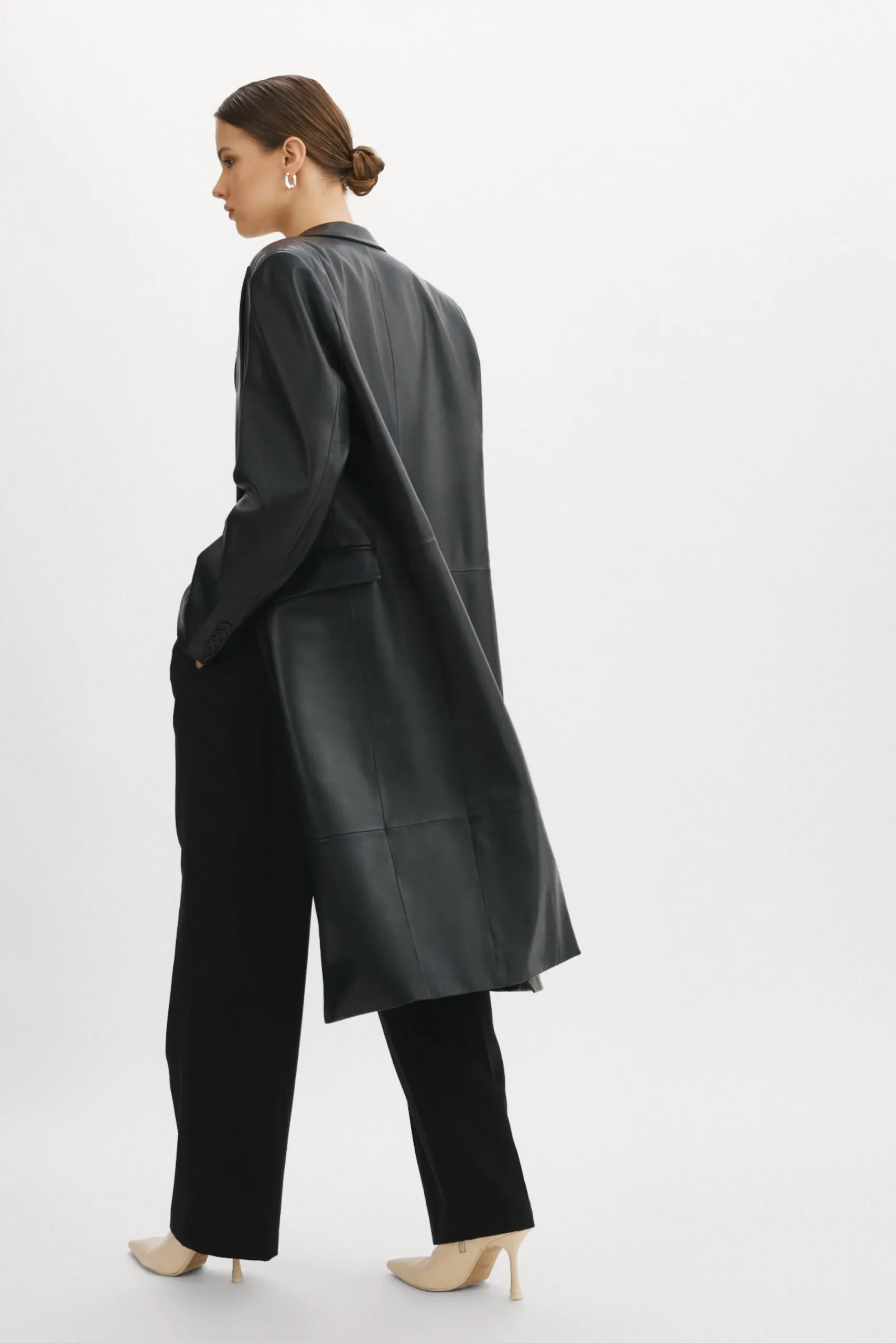 Shop LAMARQUE WILHELMINA | Leather Trench Black