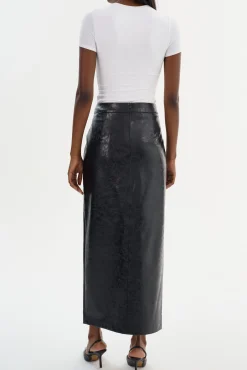 Flash Sale LAMARQUE YVETTE | Faux Leather Maxi Skirt Black