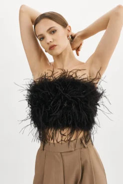 Best Sale LAMARQUE ZAINA | Feather Bustier Black