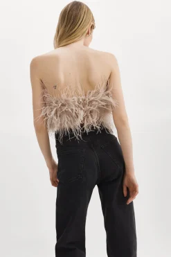 Best LAMARQUE ZAINA | Feather Bustier Feather Pink
