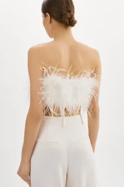 Fashion LAMARQUE ZAINA | Feather Bustier White
